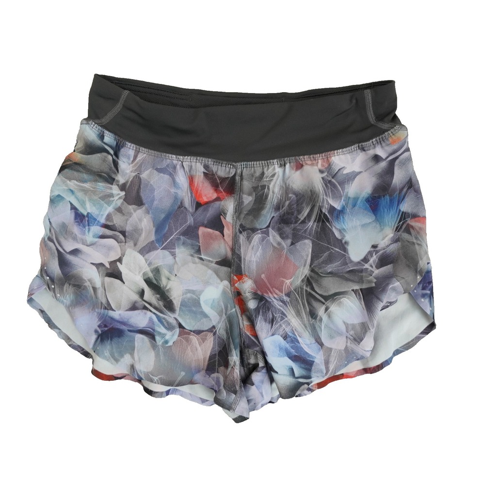 Lululemon Fast Free Reflective High-Rise Short 3"  Floral Multi Grey Women's 4